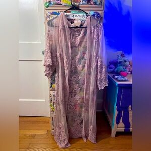 Light Pink Lace Cardigan